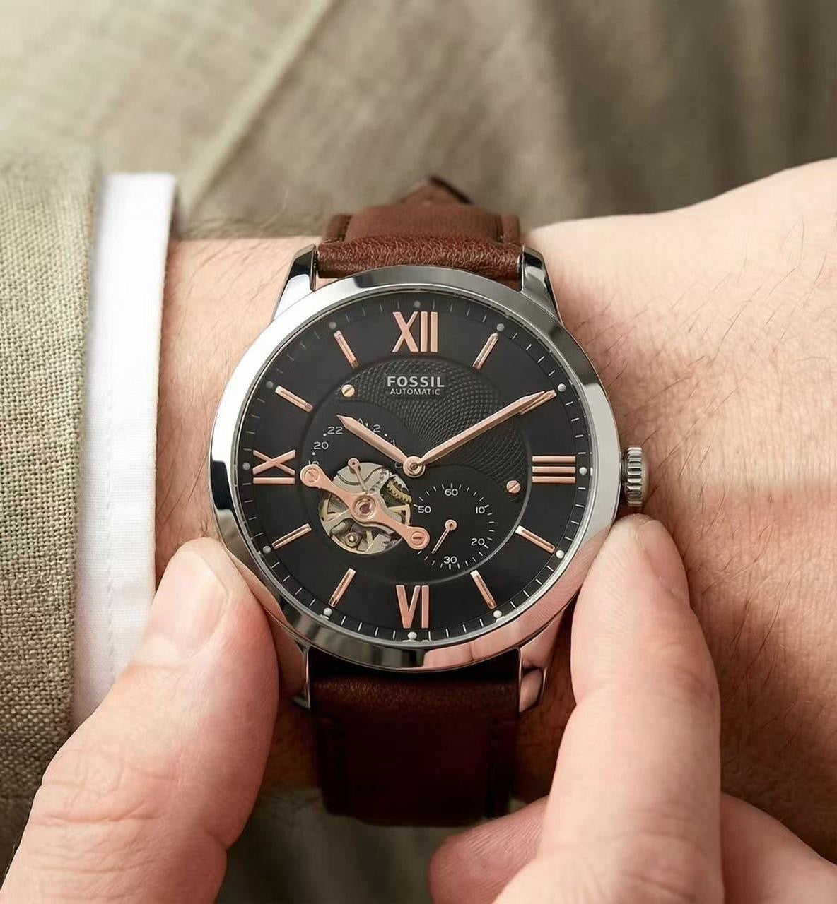 Fossil automatic leather