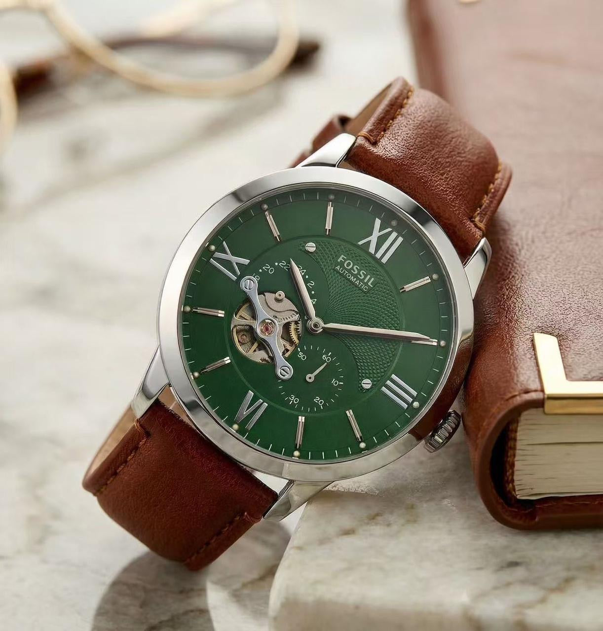 Fossil automatic leather
