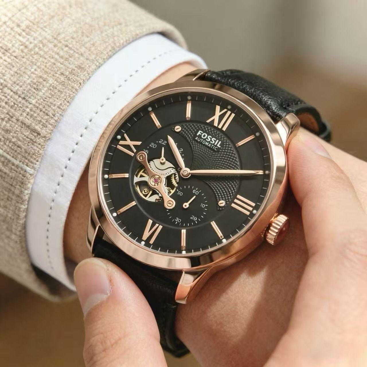 Fossil automatic leather