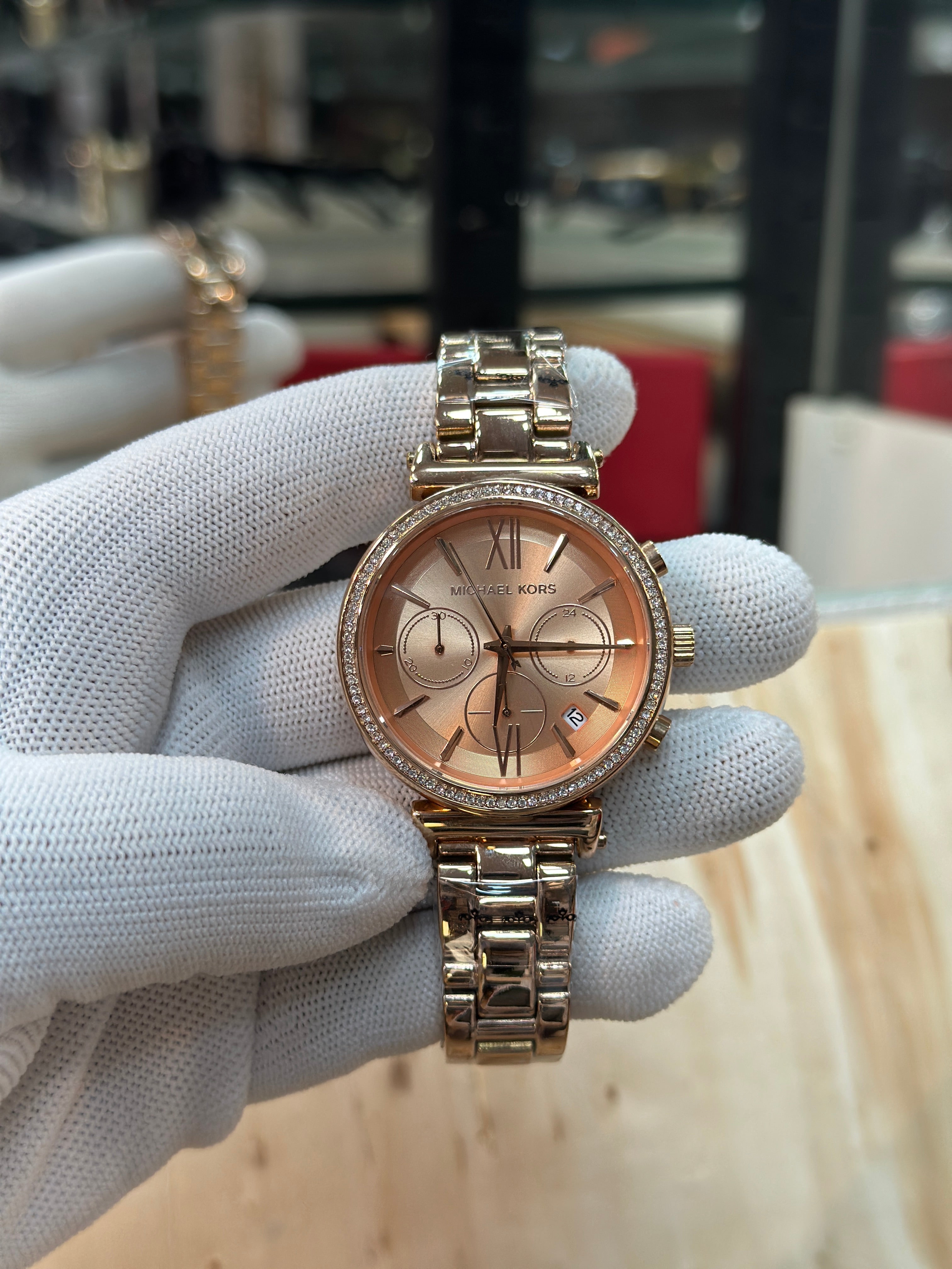 MK Ladies crono diamond Metal