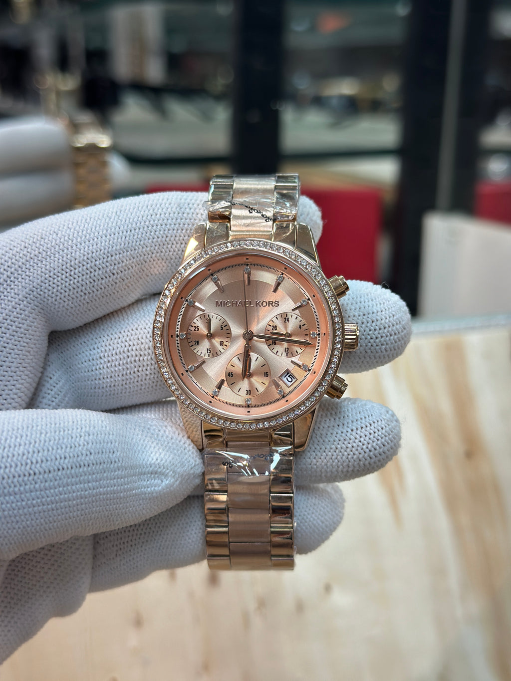 MK Ladies crono diamond Metal