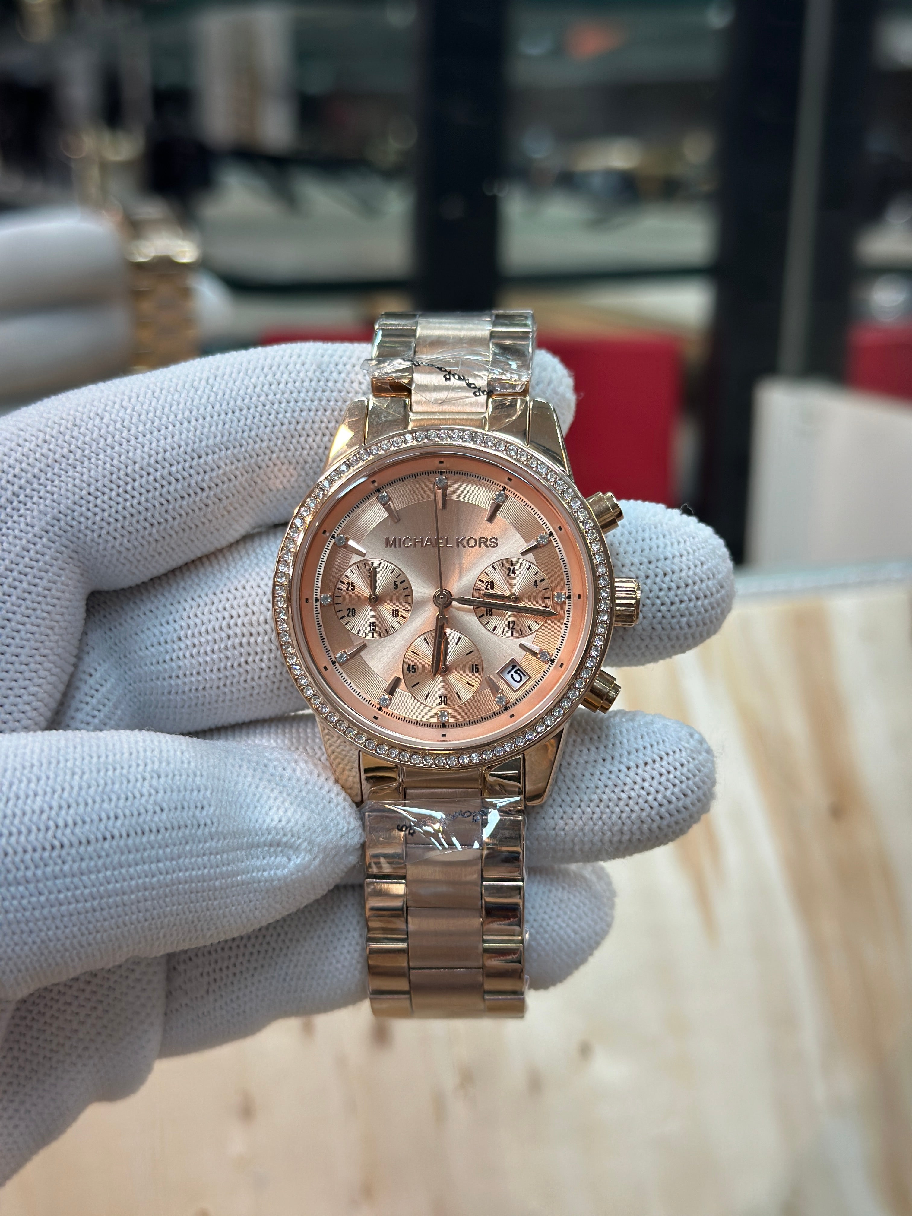 MK Ladies crono diamond Metal