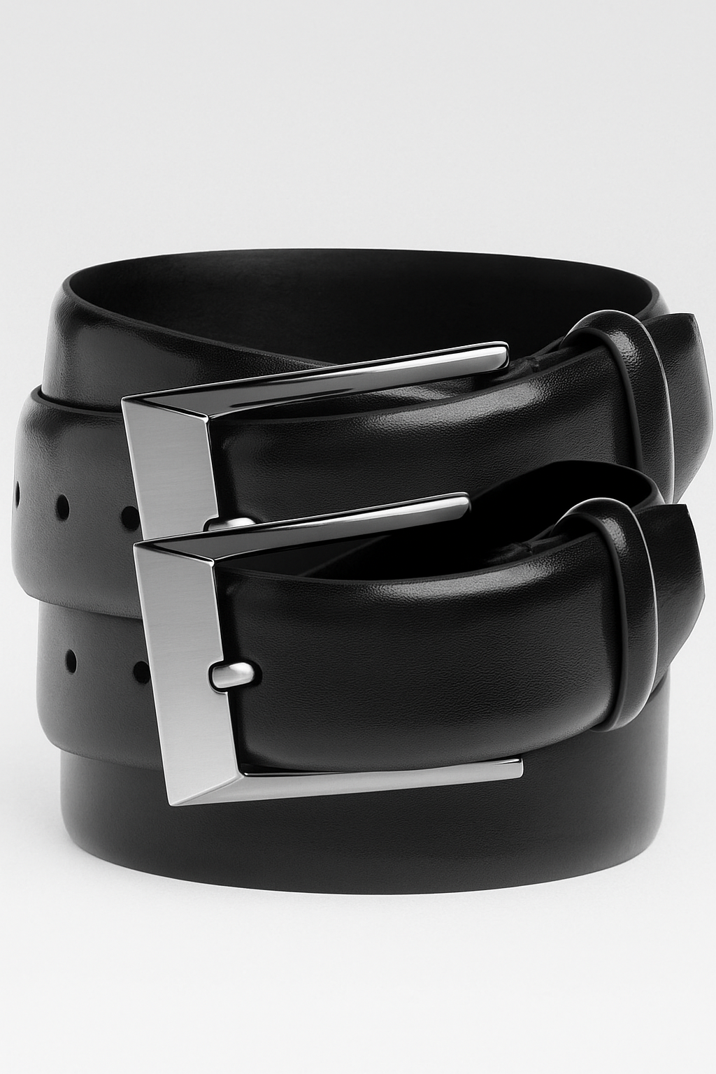 Mens Leather Belt Combo Black Pack of 2