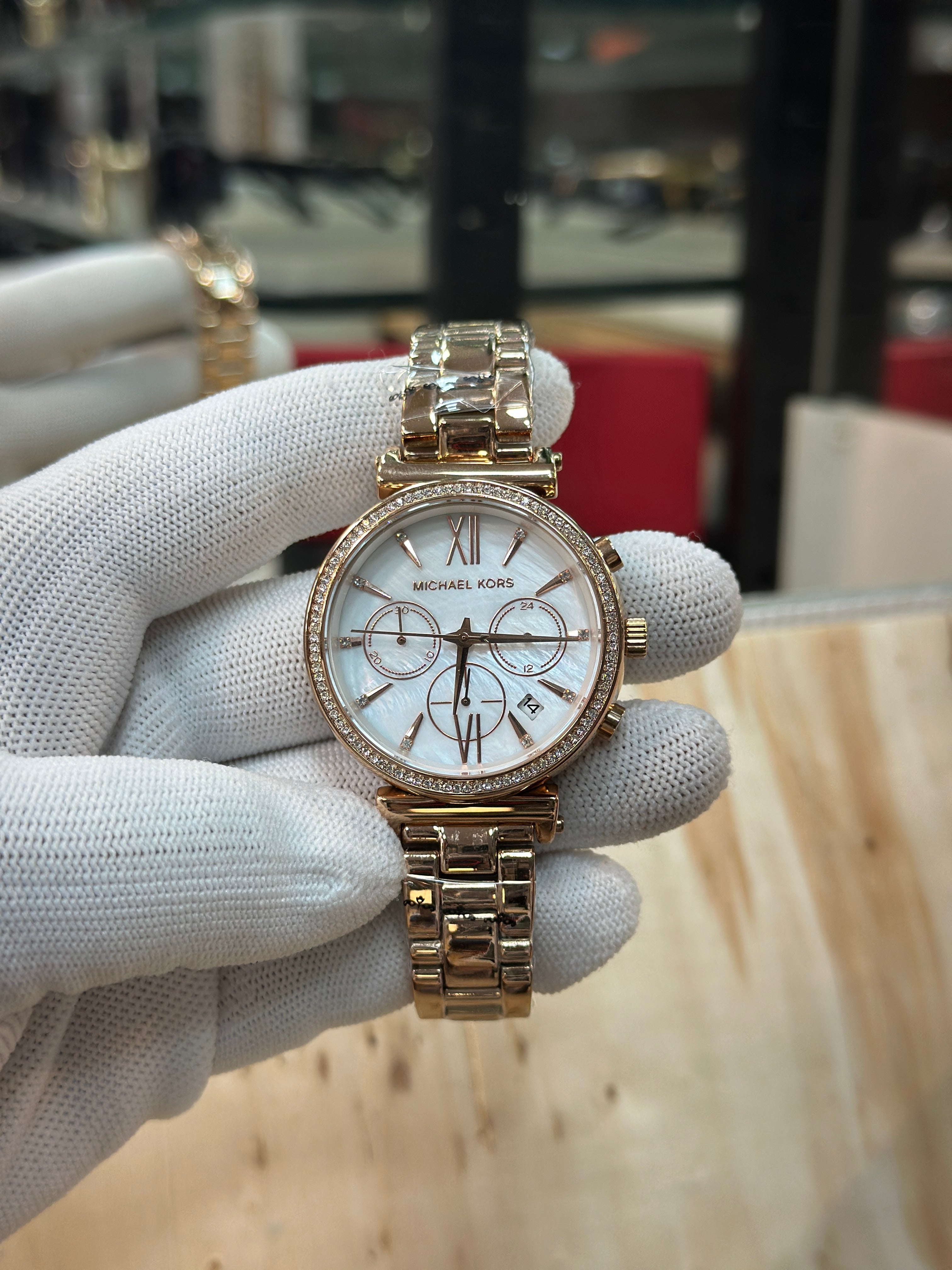 MK Ladies crono diamond Metal