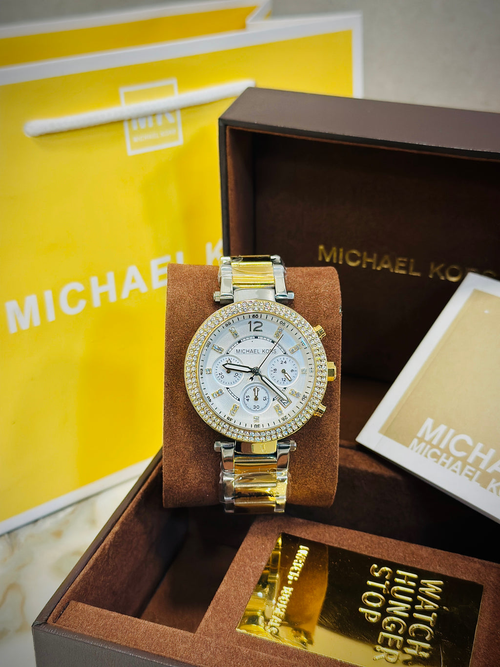 MK Ladies crono diamond Metal