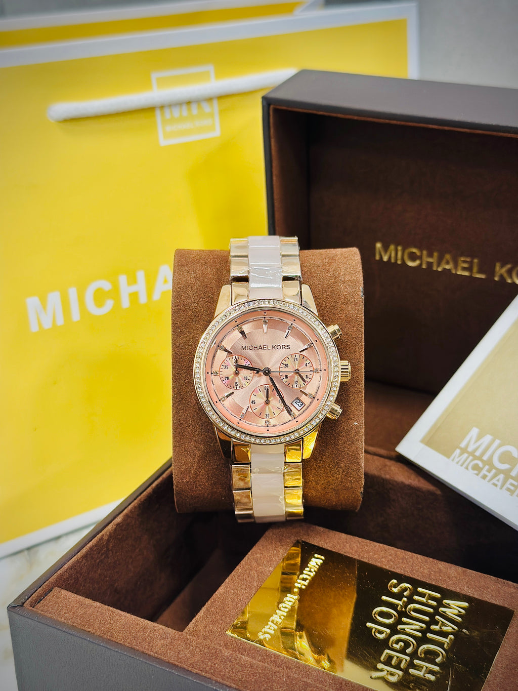 MK Ladies crono diamond Metal