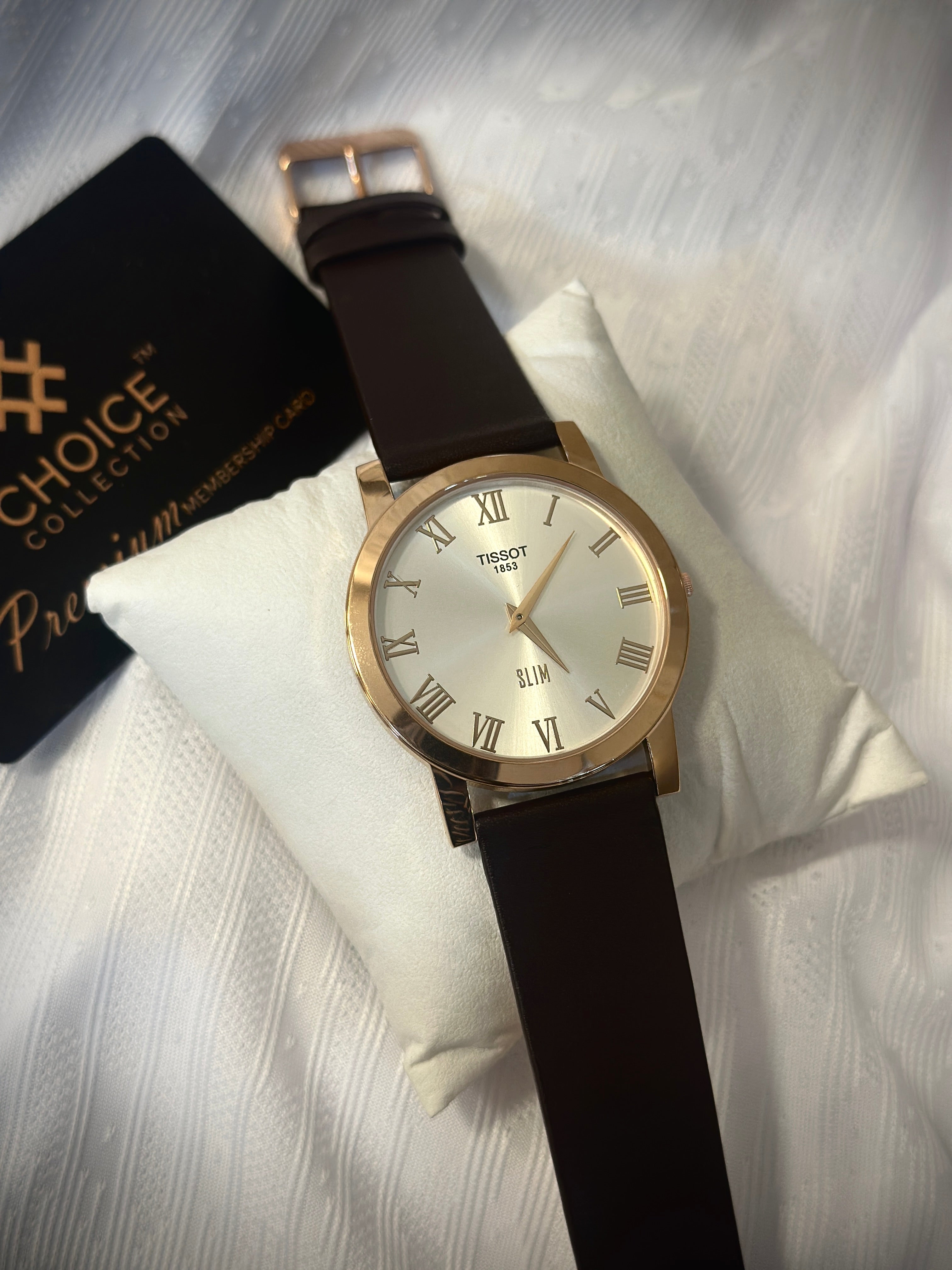 Slim watches leather