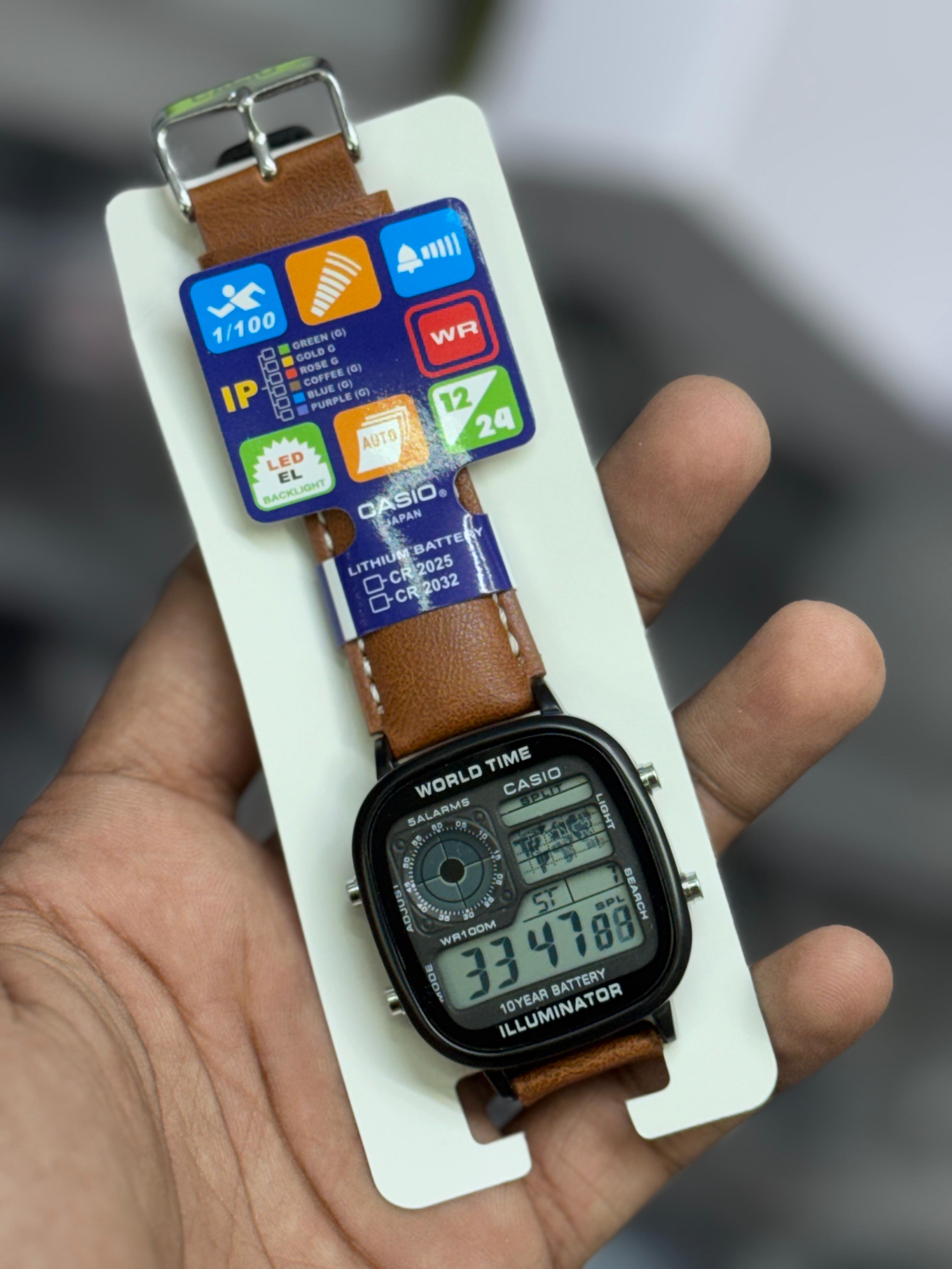 Casio Illuminator Leather Belt Unisex Watch