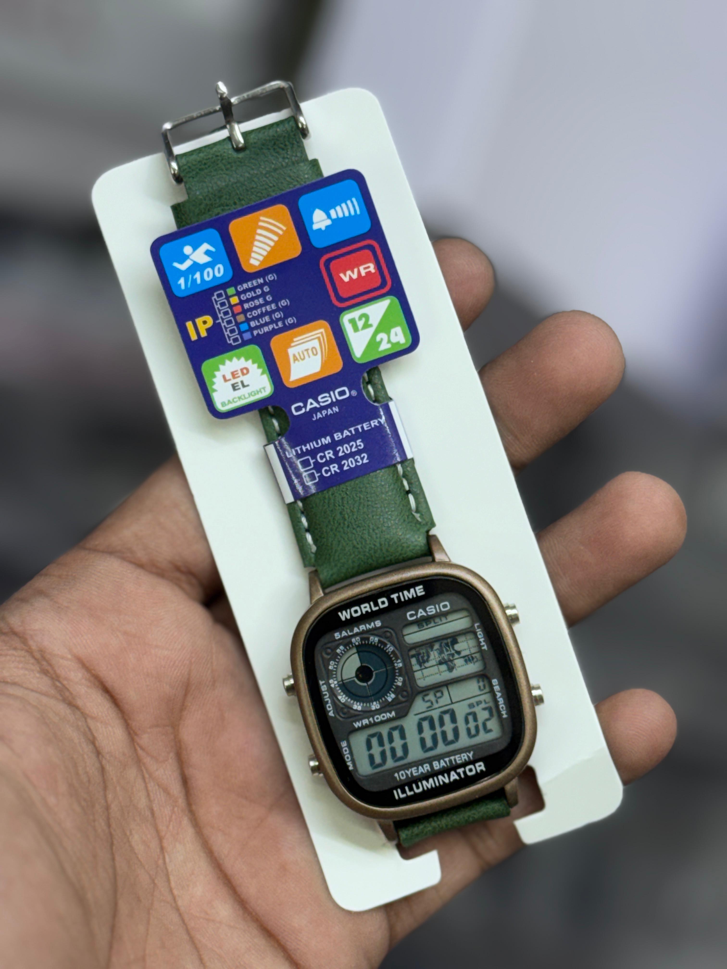 Casio Illuminator Leather Belt Unisex Watch