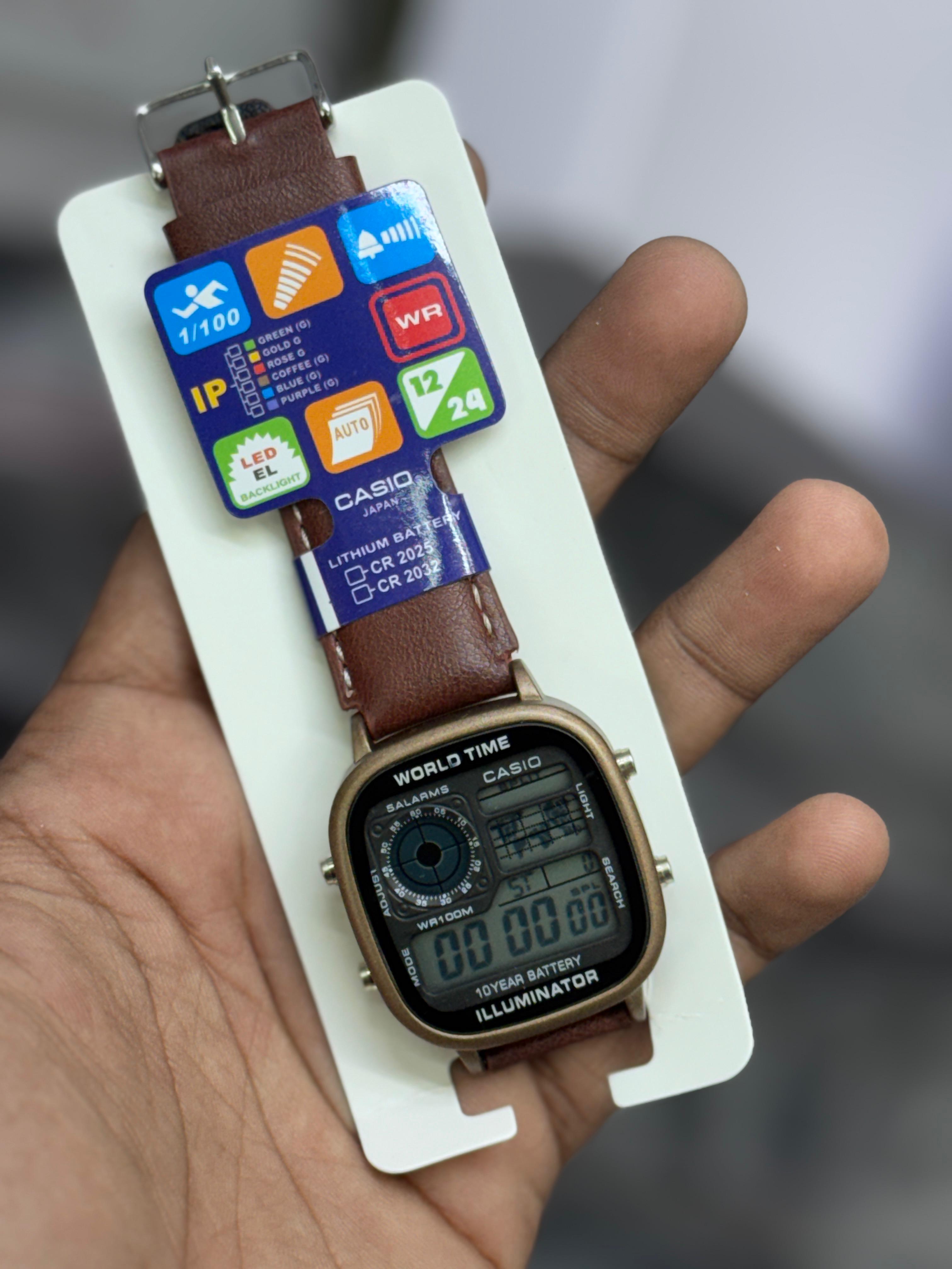 Casio Illuminator Leather Belt Unisex Watch