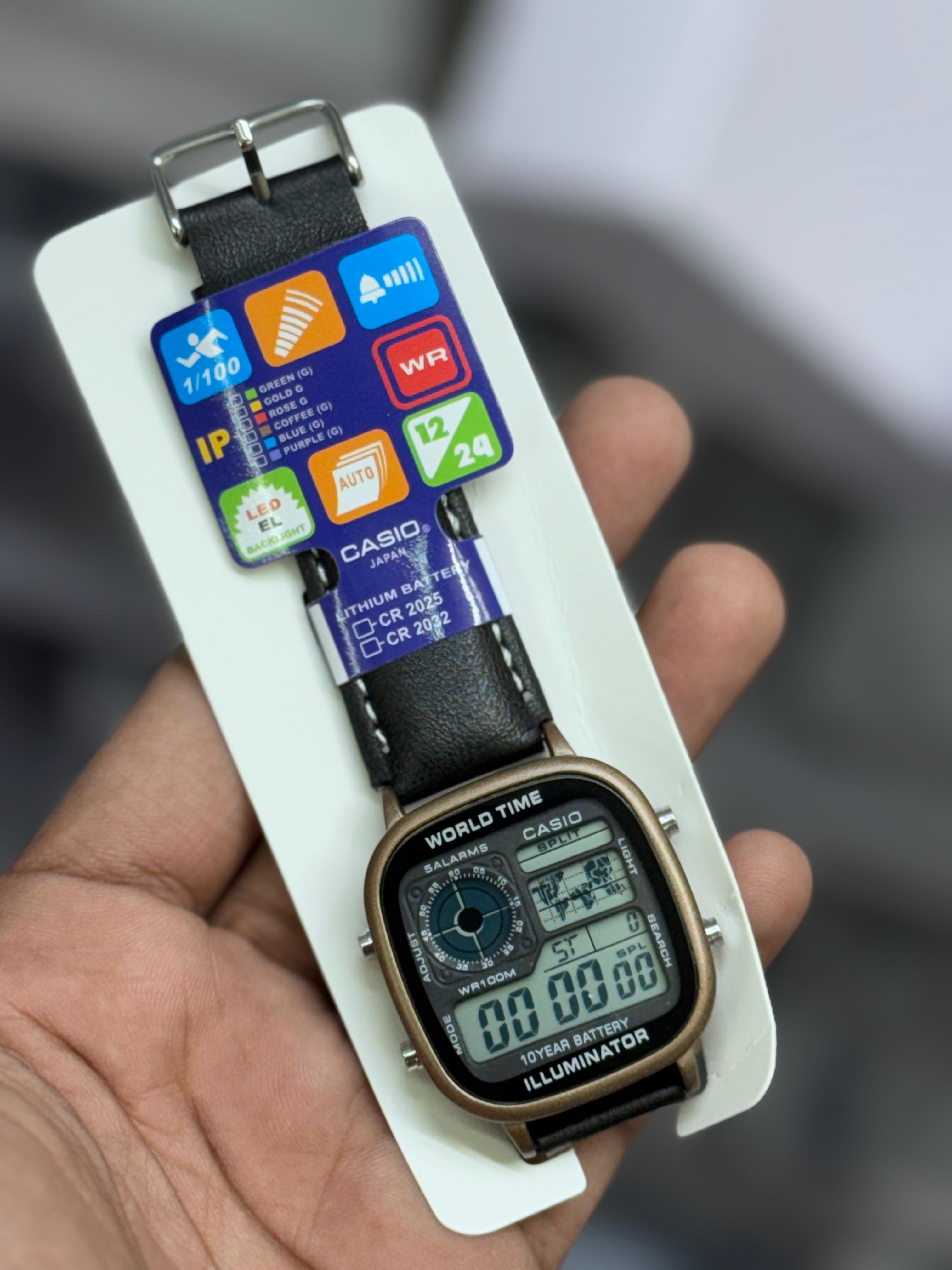 Casio Illuminator Leather Belt Unisex Watch