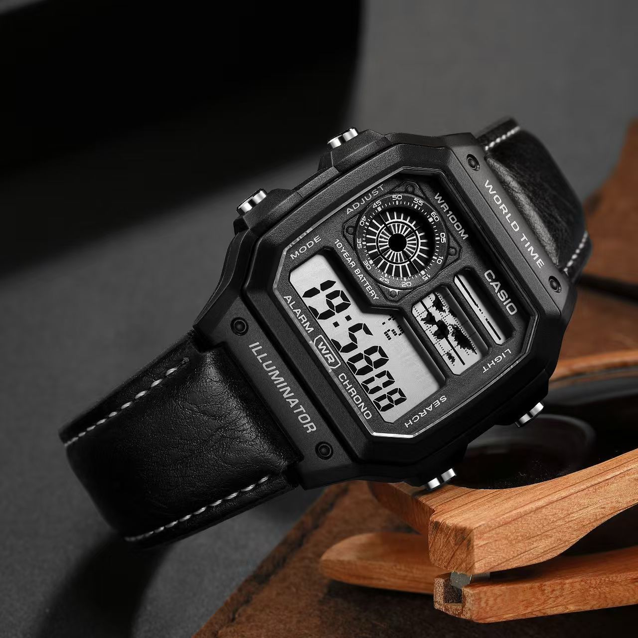Casio Illuminator Leather Mens Watch