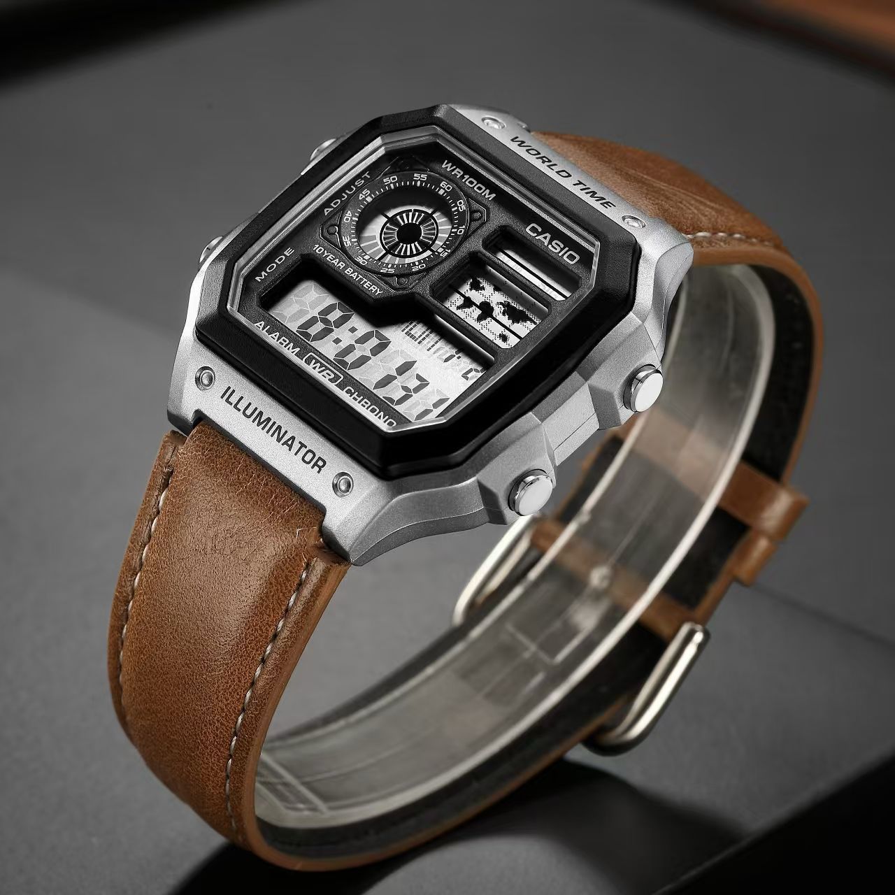 Casio Illuminator Leather Mens Watch