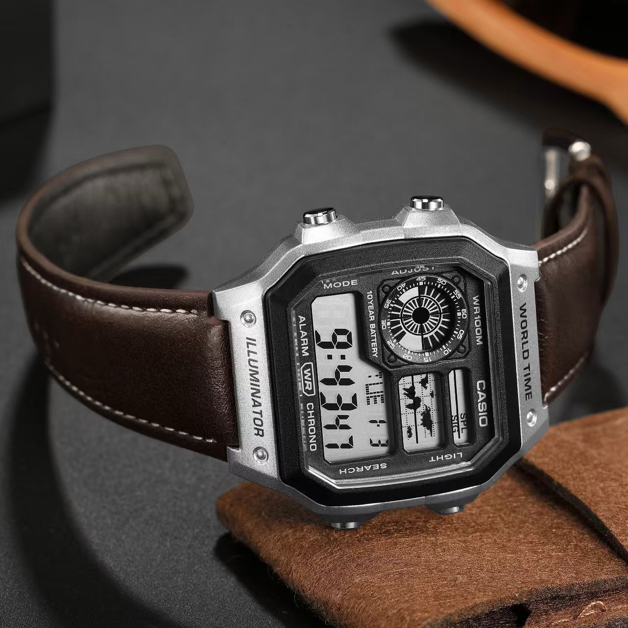 Casio Illuminator Leather Mens Watch