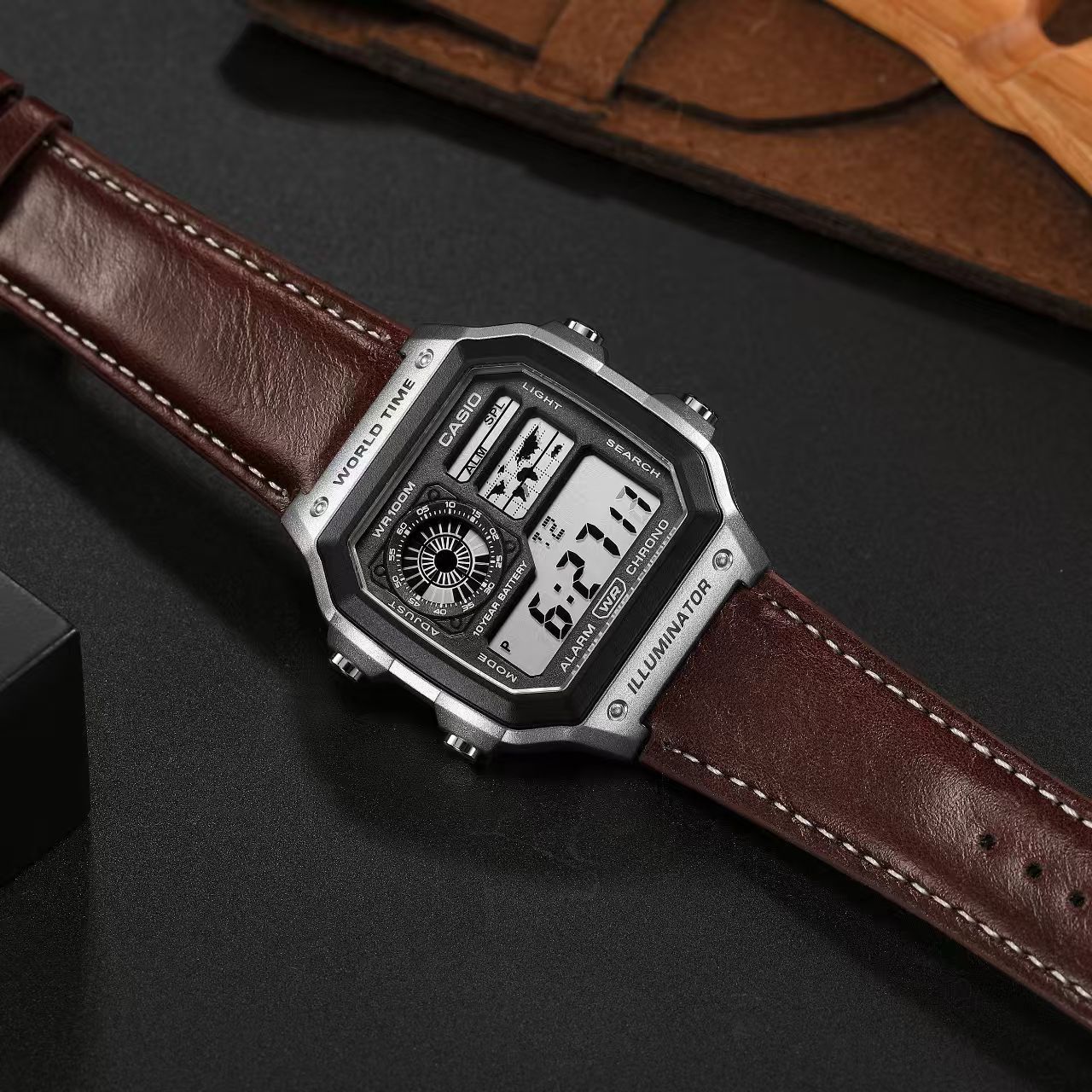 Casio Illuminator Leather Mens Watch