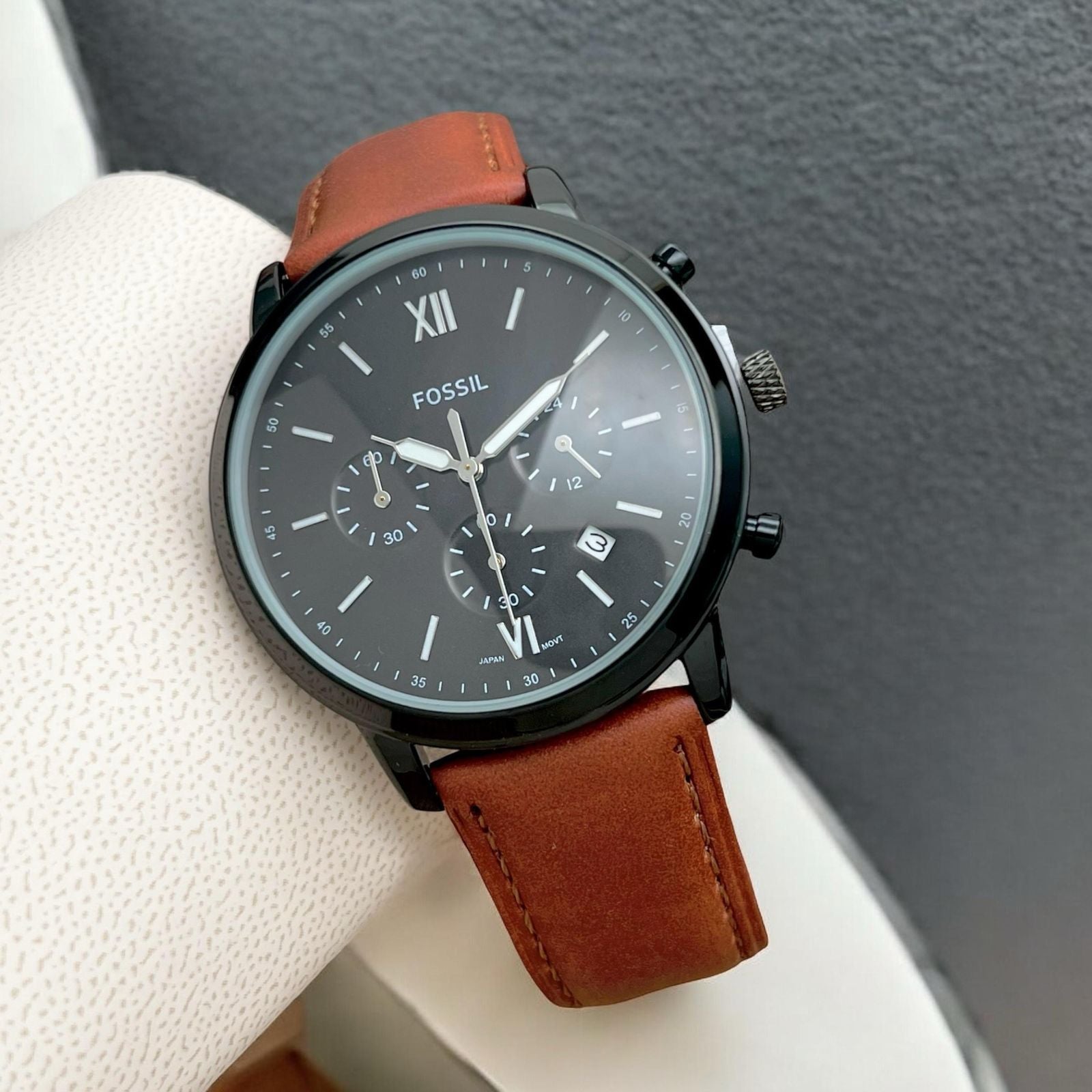 Fossil Crono Leather Mens Watch
