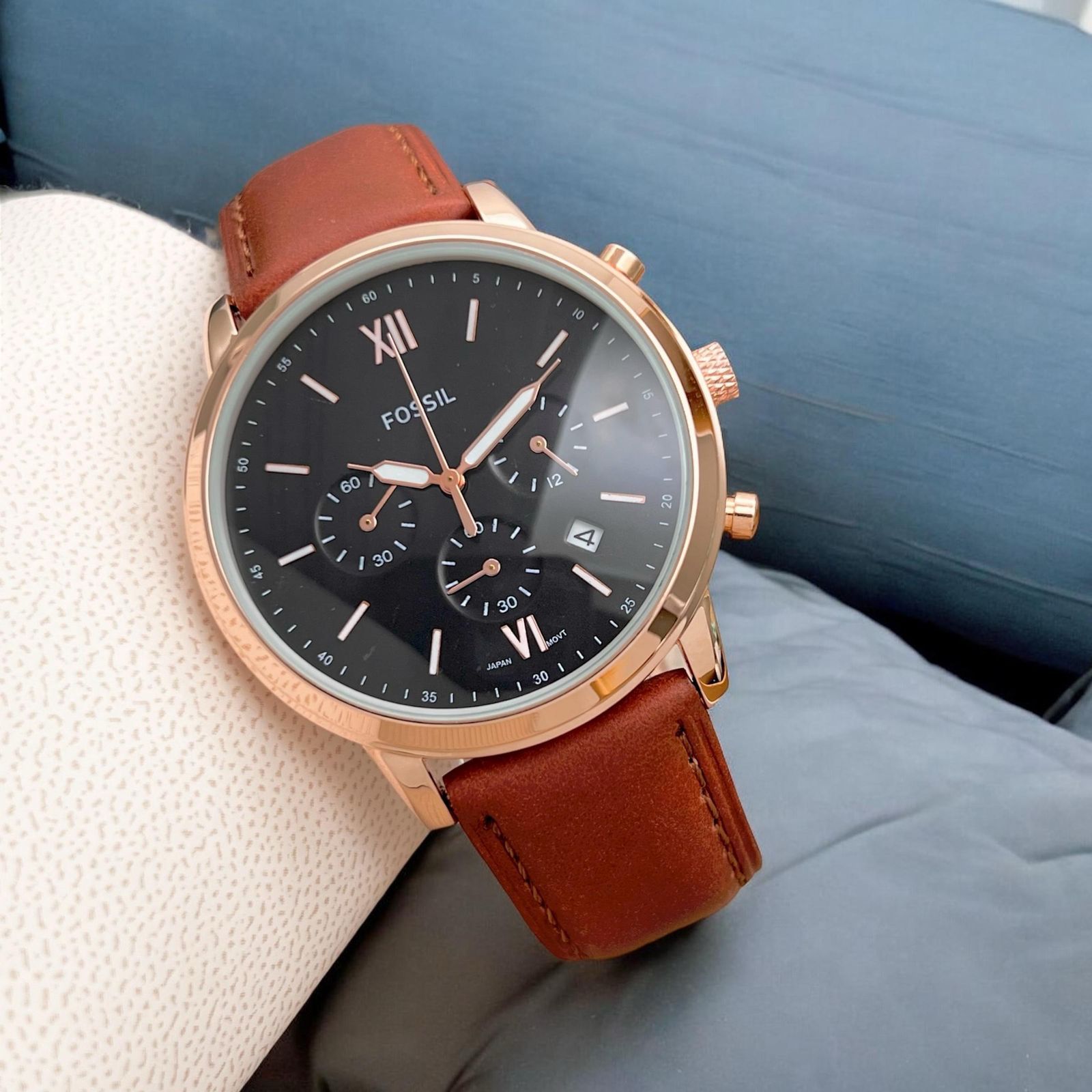 Fossil Crono Leather Mens Watch