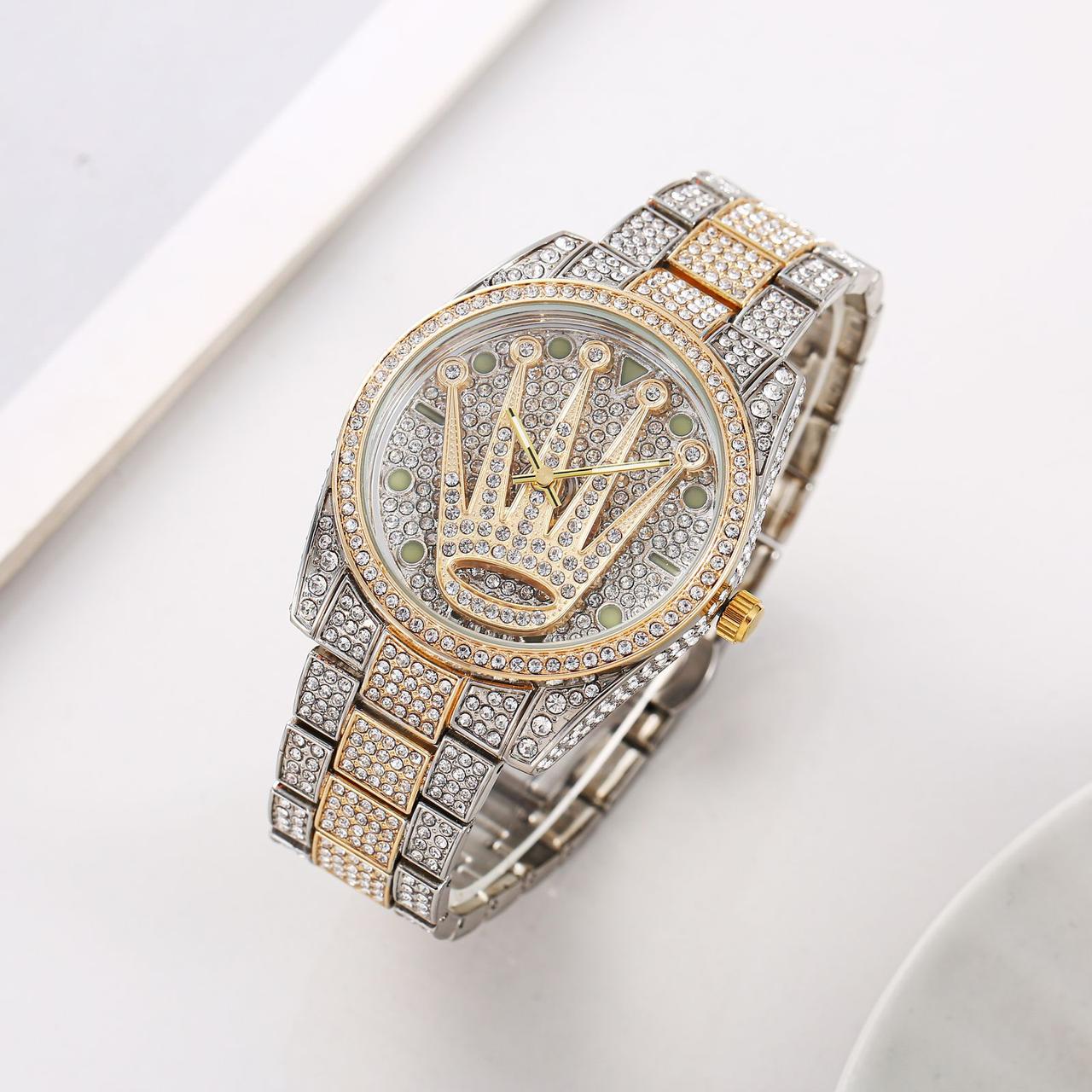 Rolex Diamond Womens Metal Watch