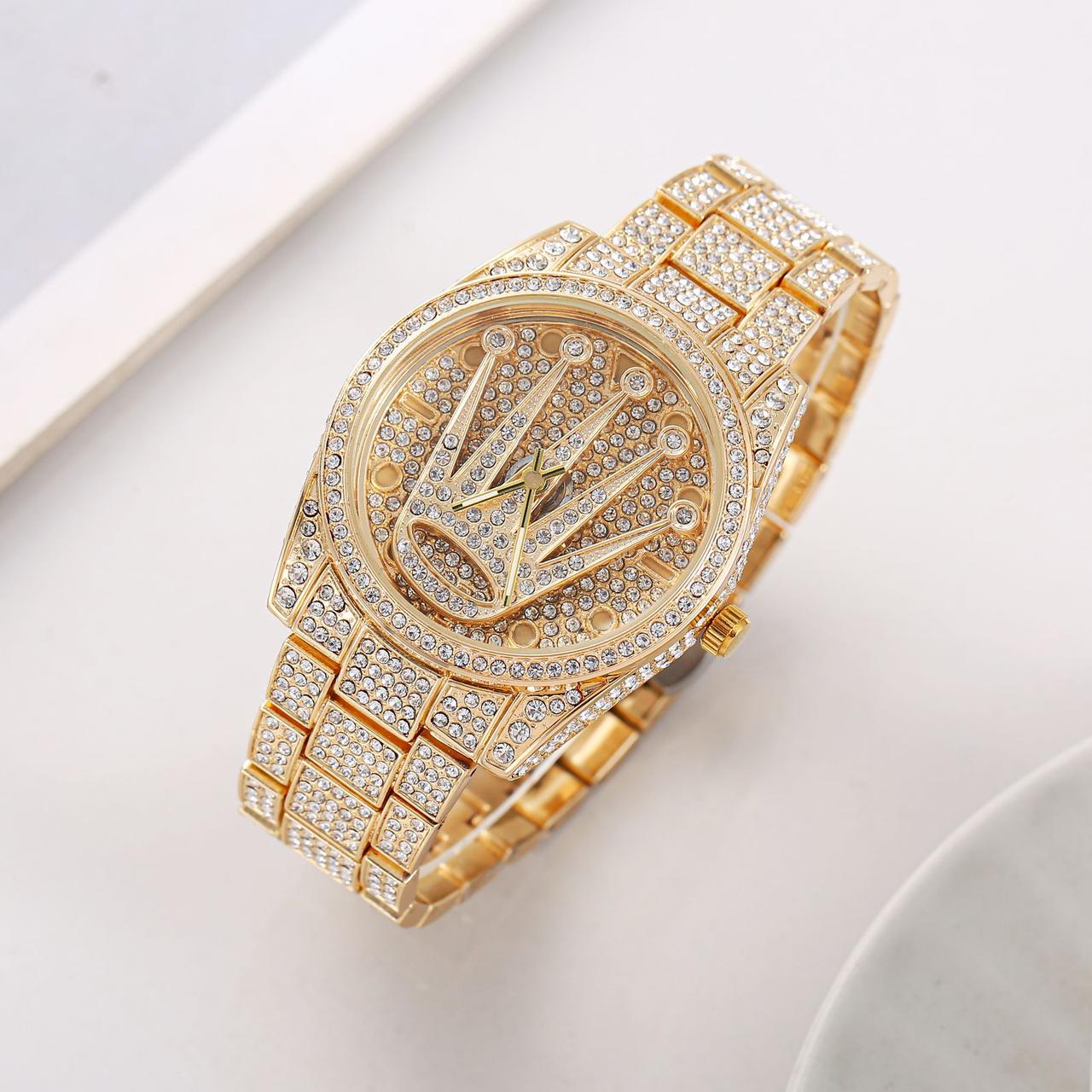 Rolex Diamond Womens Metal Watch