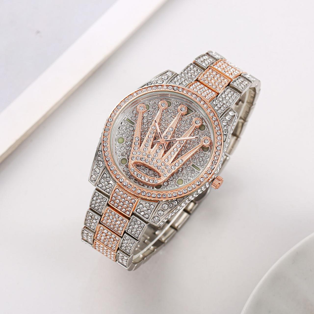 Rolex Diamond Womens Metal Watch