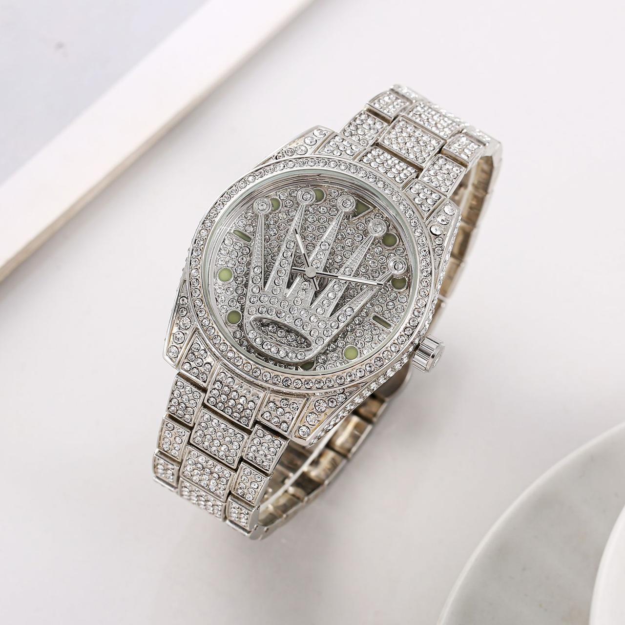 Rolex Diamond Womens Metal Watch
