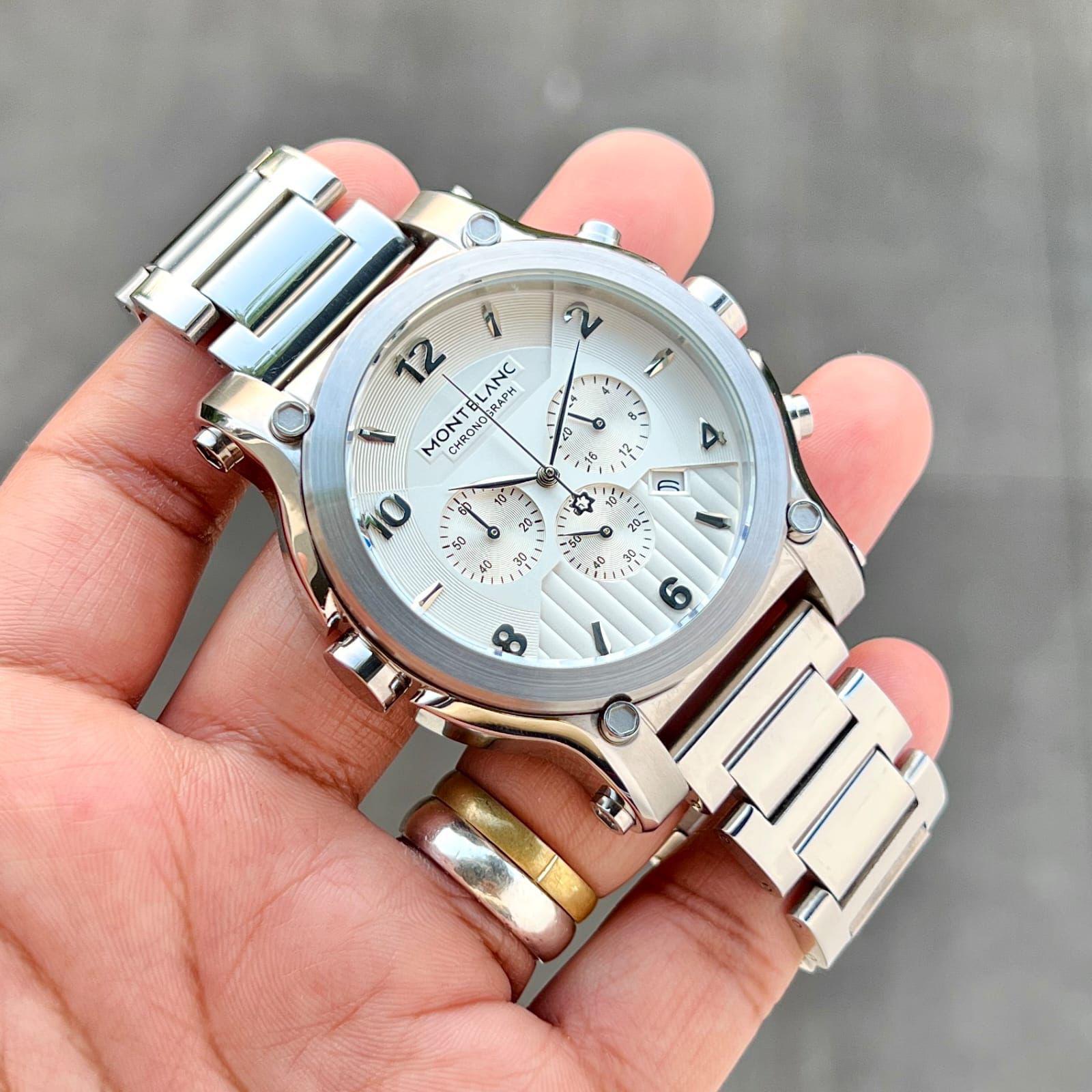 Montblanc Mens Metal Chrono Watch