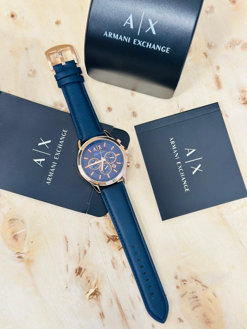 Armani Exchange crono Leather Men's