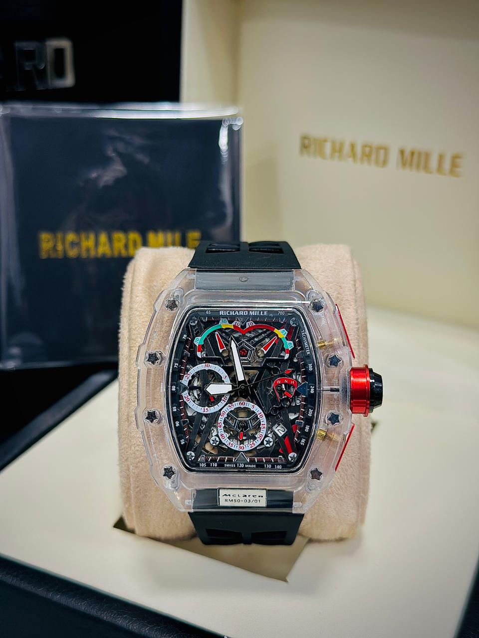 Richard Mille chrono Silicon belt Watch
