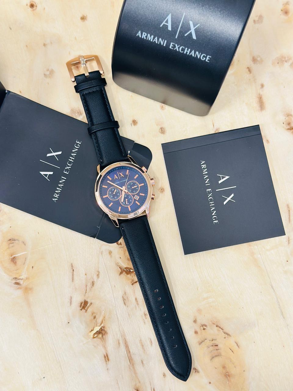 Armani Exchange crono Leather Men's