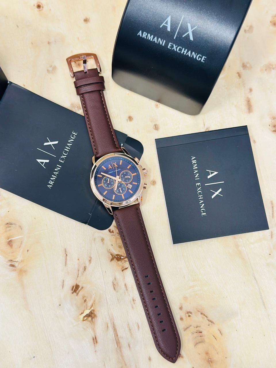 Armani Exchange crono Leather Men's