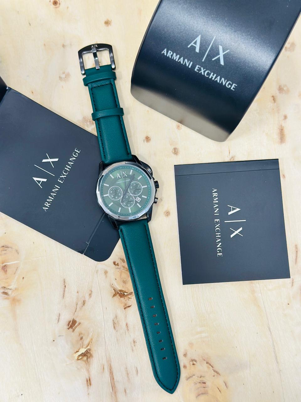 Armani Exchange crono Leather Men's