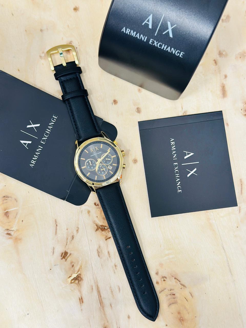 Armani Exchange crono Leather Men's