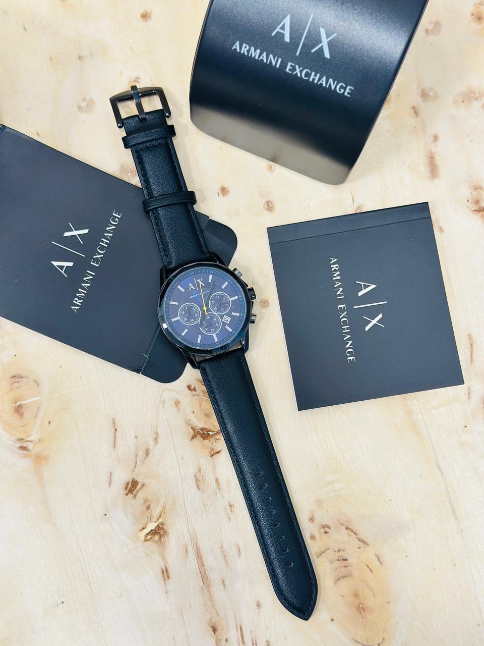 Armani Exchange crono Leather Men's