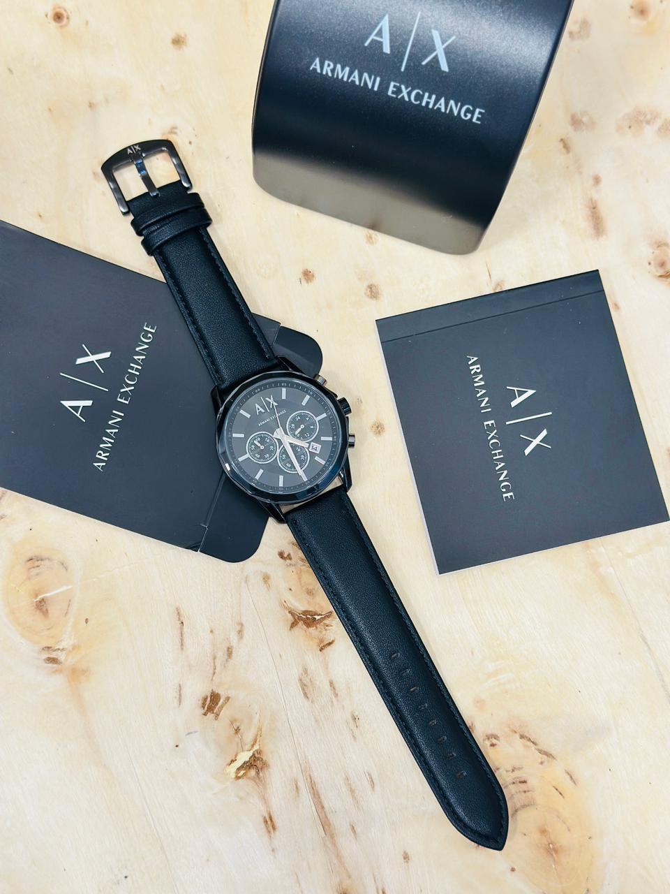 Armani Exchange crono Leather Men's