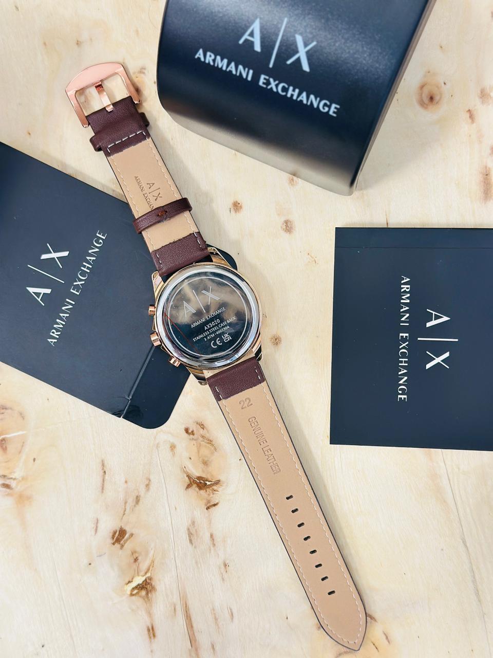 Armani Exchange crono Leather Men's